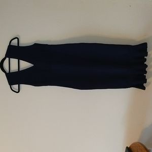 Eva Mendes knitted sleeves Midi Dress